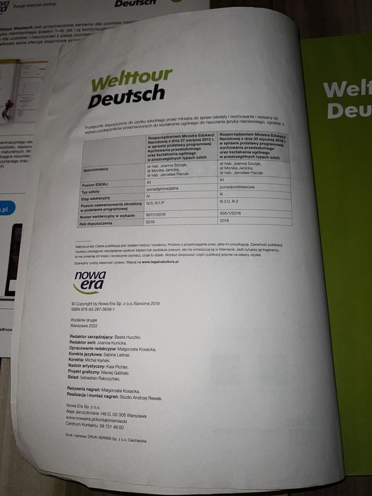 Podręcznik i karty pracy Welttour Deutsch 1 Nowa Era