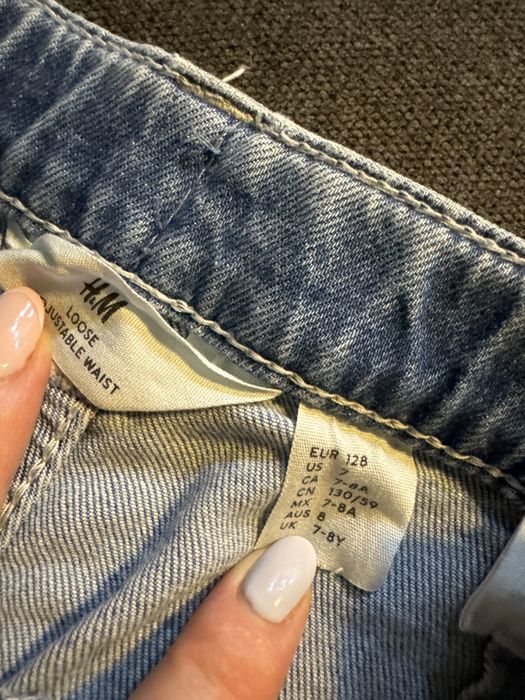 Spodnie chlopięce  jeansowe H&M 128