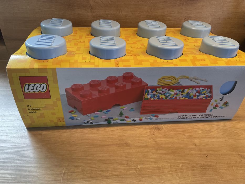 Lego pojemnik na zabawki błekitny nowy 50/25