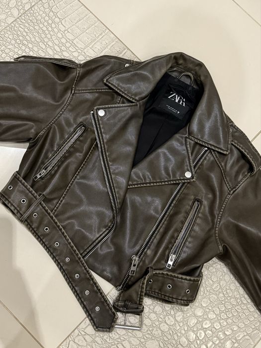 Кожанка бомбер  zara косуха