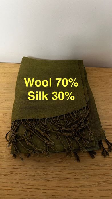 Simple Szal miękki chusta wełna jedwab 70 x 200 cm