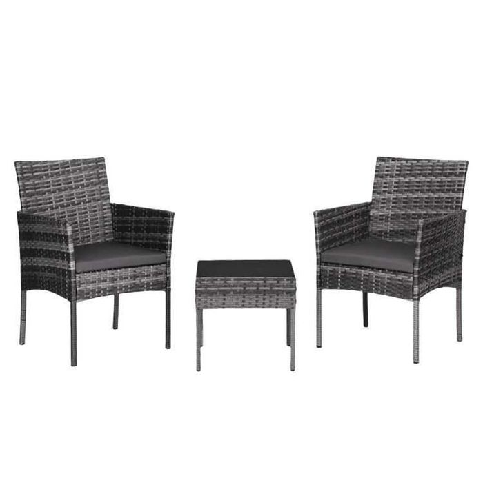 MEBLE OGRODOWE Caffee Capuccino 2 - stolik + 2xfotel TECHNORATTAN