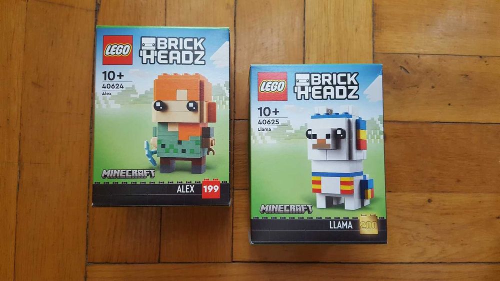 LEGO 3x BrickHeadz Minecraft - 40625 Lama + 40624 Alex