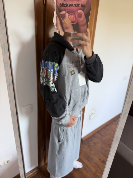 зипка худи зип худи PROTOCOL INDEX grey zip project gr acne studios balenciaga rick owens