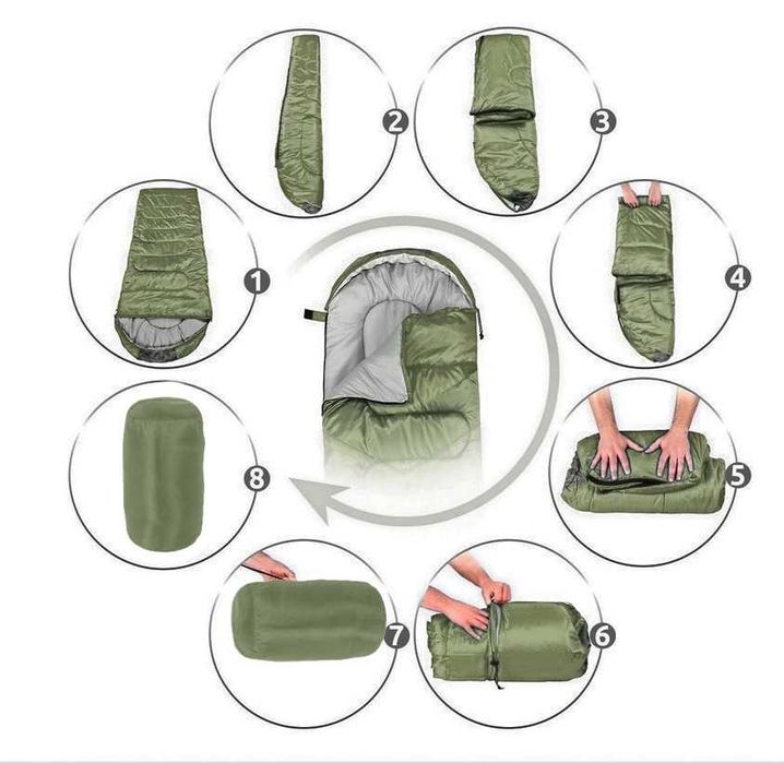 Зимовий спальний мішок REX GEAR (-30°C)–для військових, туристів, ЗСУ!