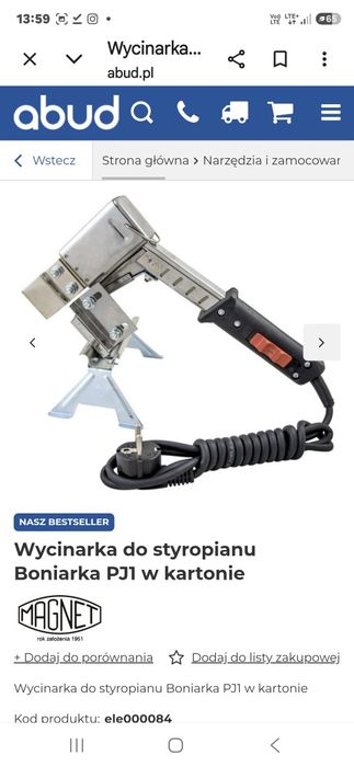 Magnet boniarka P31 _ wycinarka do styropianu j.Nowa