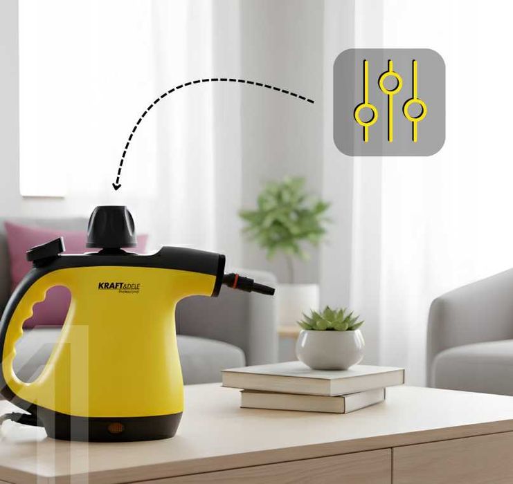 Parownica Ręczna Myjka Parowa 1200W Do Fug Gresu Okien Glazury OKAZJA