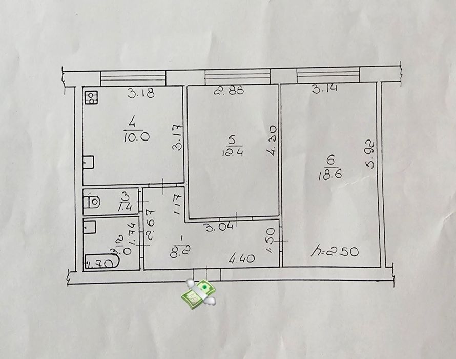 Продаж 2х.кімнатної квартири.Р-н ЖБІ.