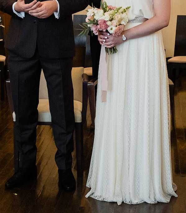 Spódnica ślubna koronkowa boho, ivory, Mimetik