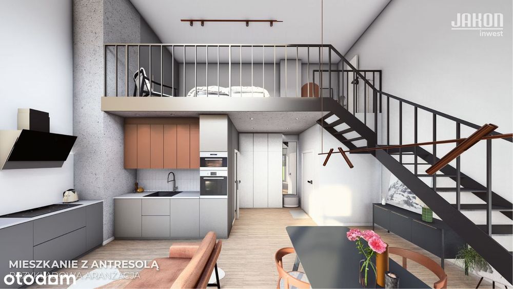 53 m² | mieszkanie dwupoziomowe z balkonem | Brzeg