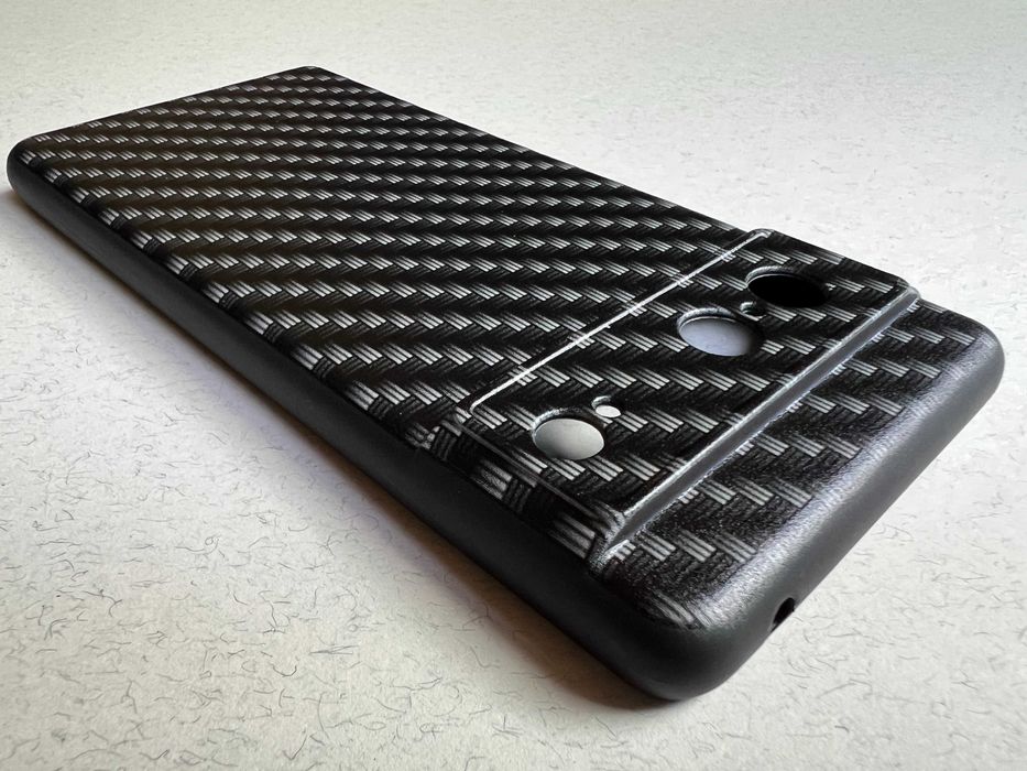 Google Pixel 7 чохол чорний "Carbon" м'який пластик чехол накладка