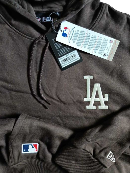 NOWA ORYGINALNA Bluza NEW ERA Los Angeles Dodgers - BRĄZOWA rozm. XL