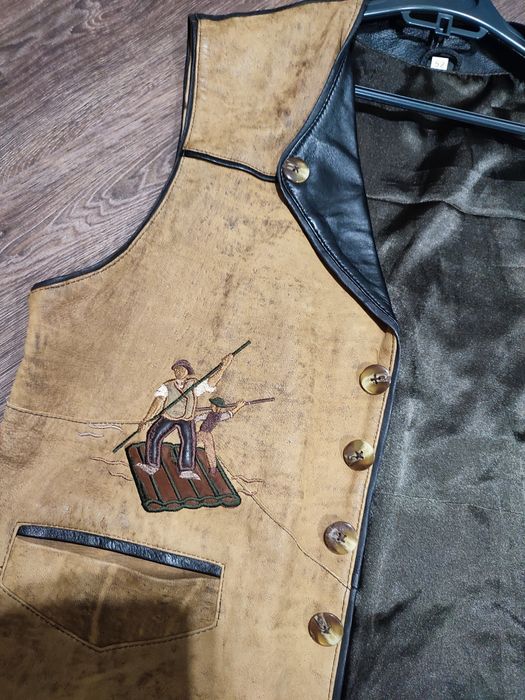 Вінтажний жилет Шкіра Австрія