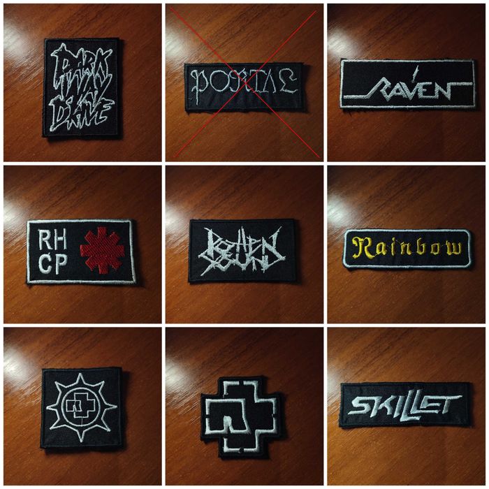 Метал,рок нашивки