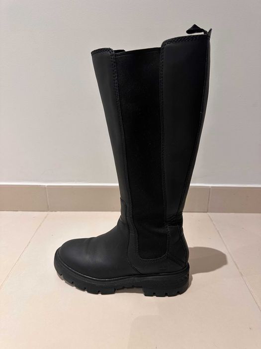 Botas de couro Timberland Originais cano alto mulher