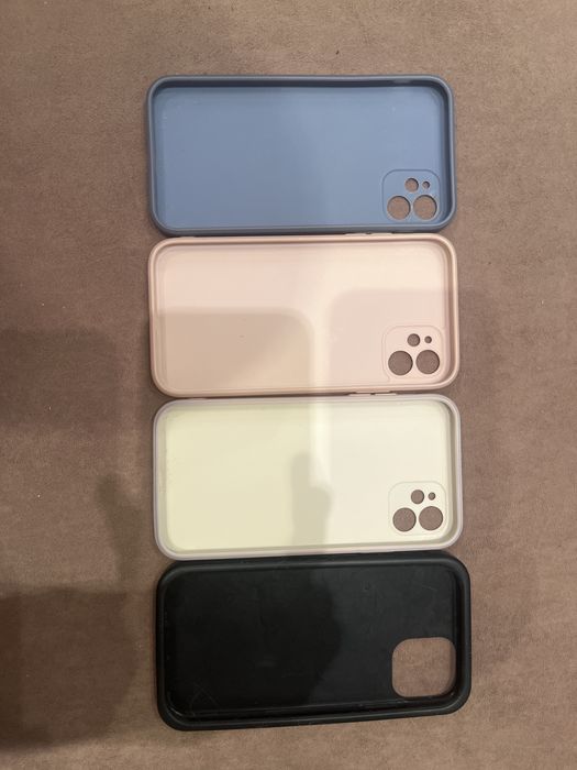 Набір чохлів для iPhone 11 (4 шт.) — матові, силіконові, принт