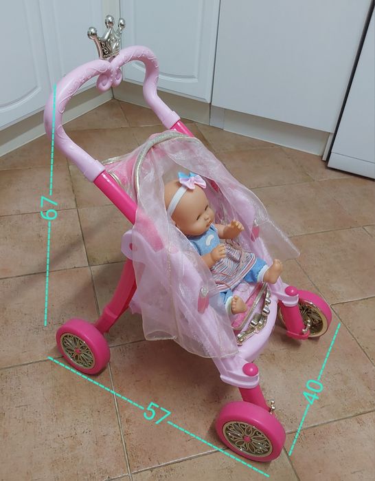 CARRINHO BEBÉ COM BONECA,CRIANÇA BRINCAR. Casa,Rua,Sala,Quarto,Cozinha