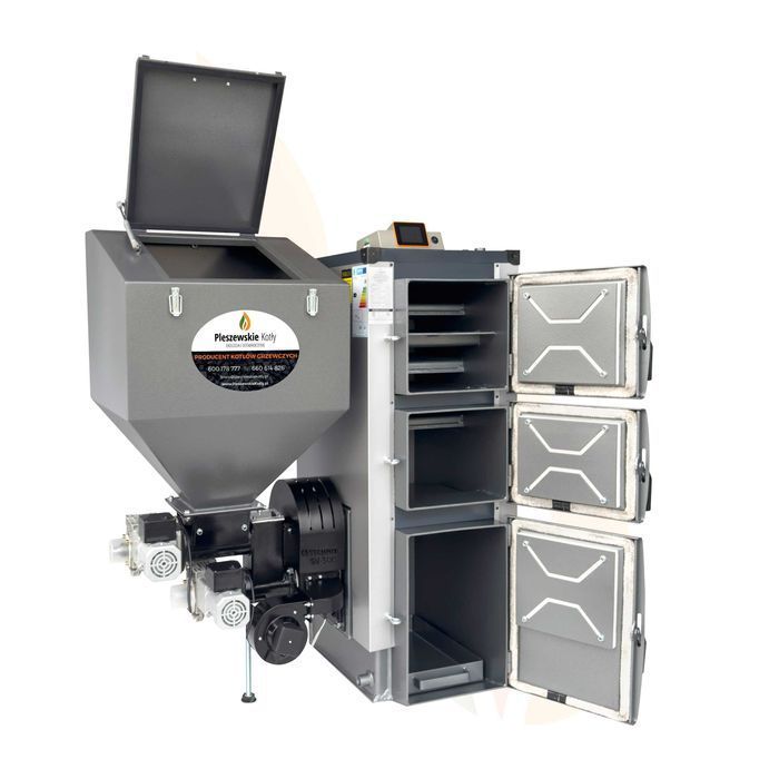 Pleszewski Kocioł Piec z Podajnikiem na Pellet 15kW 5 klasa Ecodesign, dostawa GRATIS, dotacja, montaż, lista ZUM
