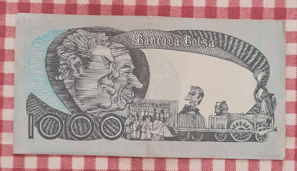 Nota de 1000 Escudos da Caricatura do Sá Carneiro
