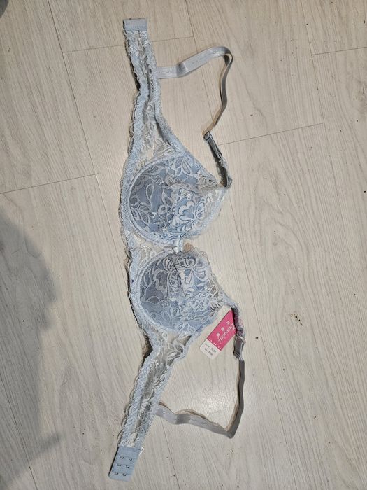 Biustonosz koronkowy 85c niebieski