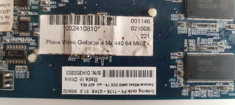 Placa vídeo GeForce 4MX 440