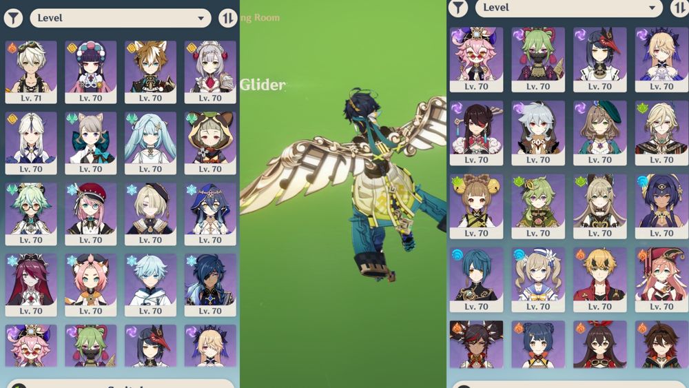 Аккаунт у Genshin Impact 60 AR EU багато легендарок + Honkai Impact