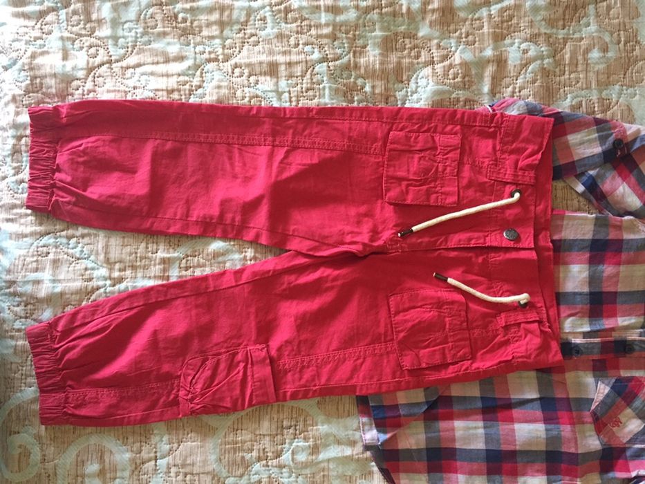 Летние бриджи джинсы рубашка zara рост 98-104