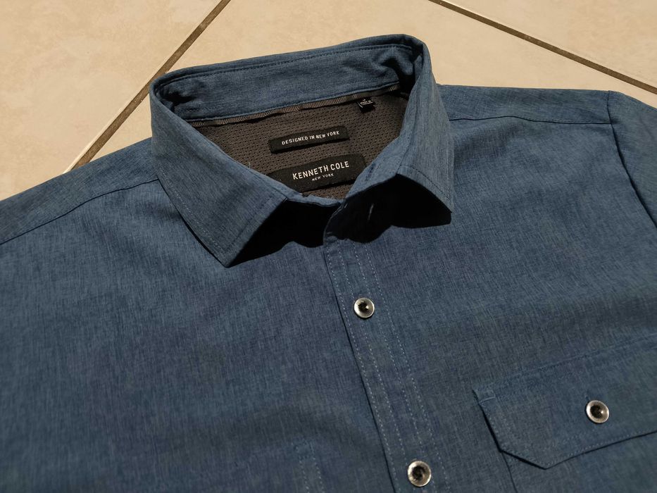 KENNETH COLE USA - NOWA! Koszula Męska krótki rękaw rozmiar M