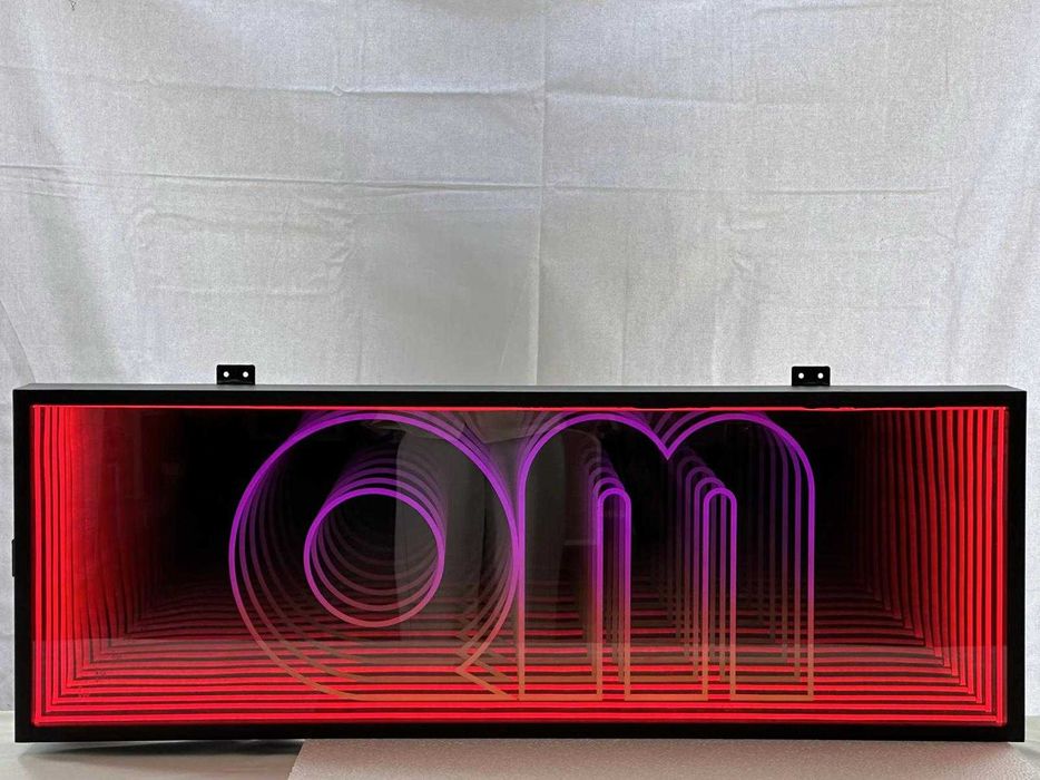 Espelho Túnel Infinito LED Personalizado – Efeito Néon 3D