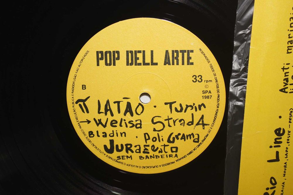 Disco Vinil - Lp - Musica Portuguesa - Pop Dell Arte - Free Pop - 1987