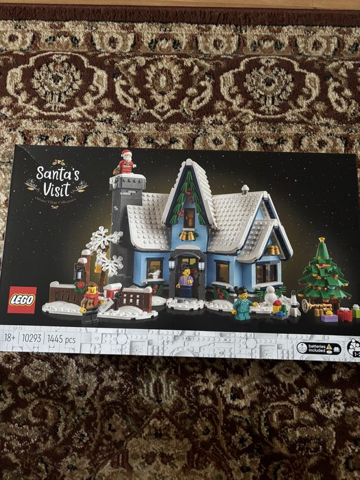 LEGO 10293 Santa's Visit zestaw swiateczny ze swiecacym klockiem
