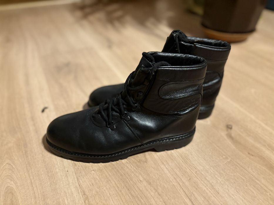 Męskie buty zimowe sznurowane za kostkę