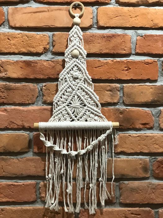 Makrama choinka pleciona ozdoba