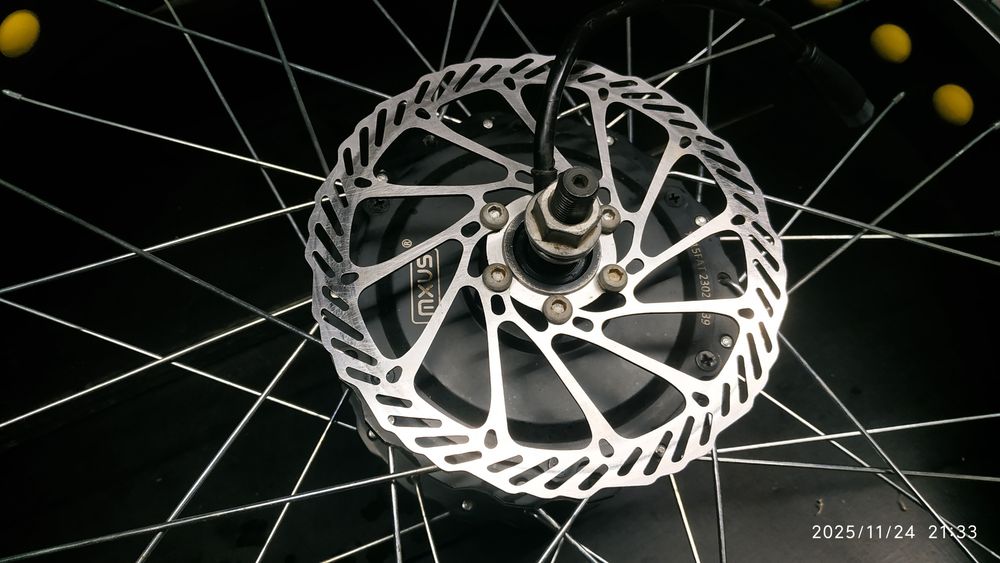 Мотор колесо 750W, спіцоване, обод 26"х4"тріскачка на 7 швидкостей