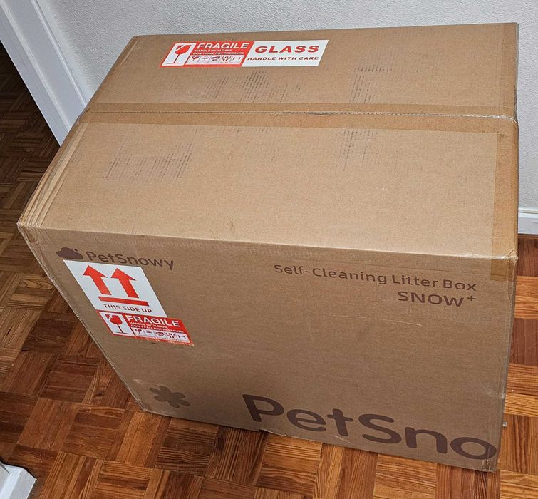 Casa de banho automática para gatos.