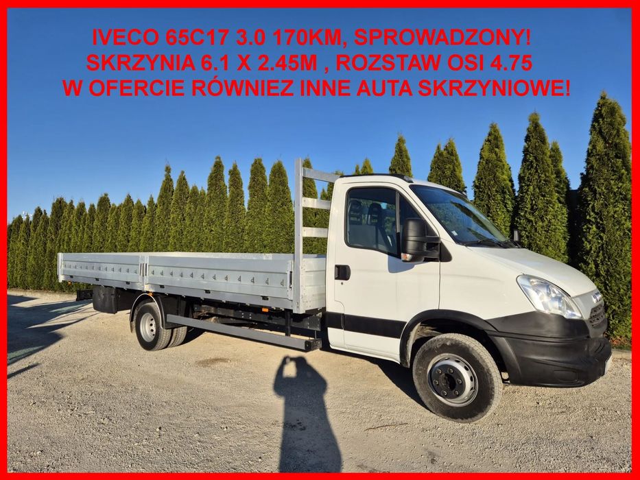 Iveco 65c17 70c17 50c17 3.0 170KM/  Skrzyniowy/ Skrzynia maxi 6.1m/ Dmc 3.5t/ Sprowadzony!