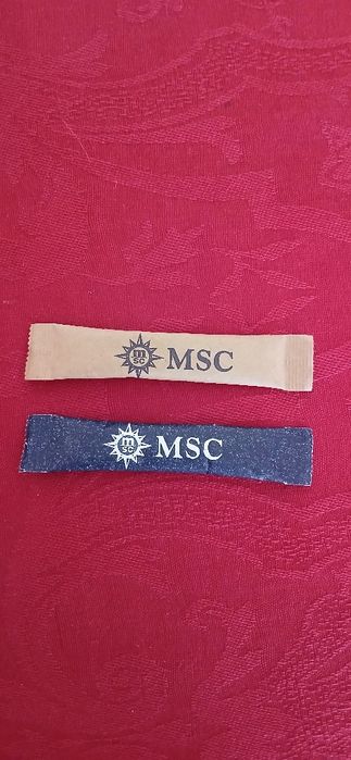 Pacotes/sticks de açúcar Cruzeiros MSC