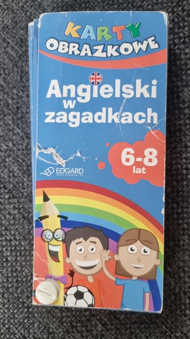 Fiszki angielskie  Karty obrazkowe „Angielski w zagadkach” 6–8 lat – EDGARD