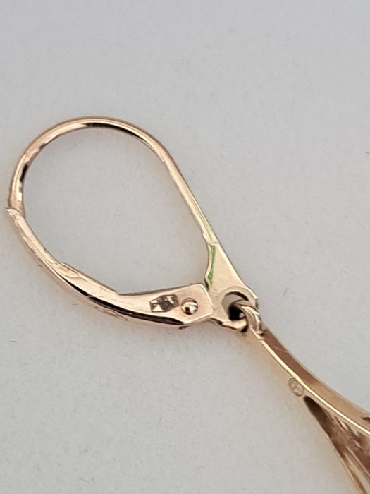 Złote kolczyki z cyrkoniami Apart 585 bigle