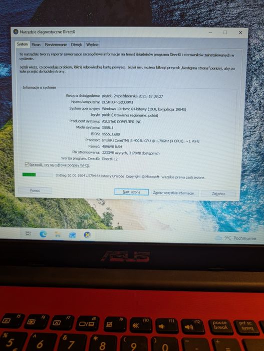 Sprzedam Asus K555LJ dysk SSD