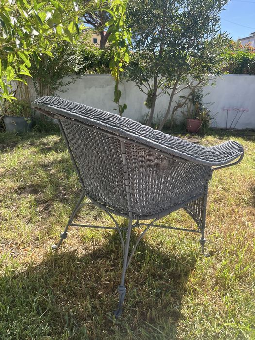 Poltrona Jardim em ferro e vime