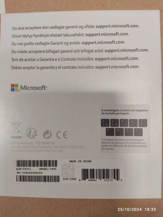 Capa teclado original Microsot Surface Pro 8,9,X