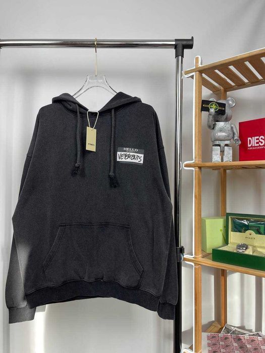 VETEMENTS "HELLO" Hoodie | Бавовняне Худі Ветементс | Преміум Кофта