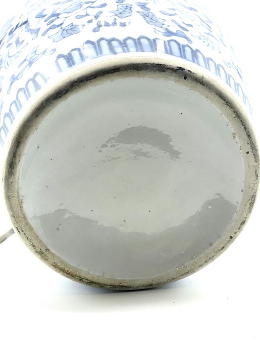 Grandioso candeeiro em ceramica chinêsa flôr lótus, sec 19