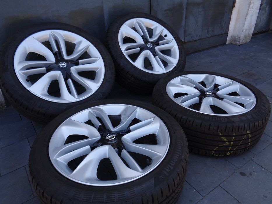 Oryginalne alufelgi Opel 17 cali 4x100 Corsa Astra Meriva, opony 7,5mm