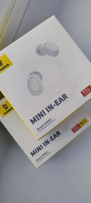 Zestaw Słuchawkowy ETUI Bluetooth WM02 Bowie Baseus White Mini IN-EAR