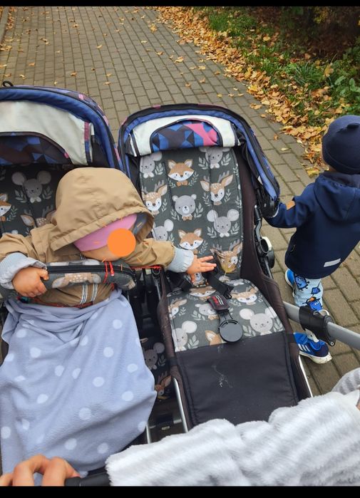 Bugaboo Donkey wózek bliźniaczy 2w1 (żelowe koła) + gratisy
