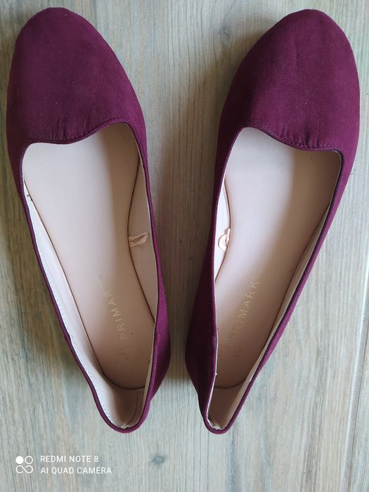Baleriny balerinki Primark  r 39 bordo ekozamsz