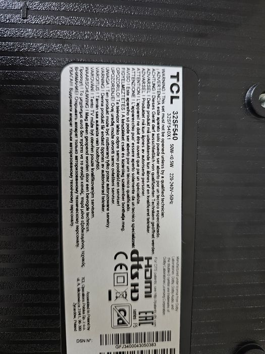 telewizor tcl 32 cale tcl 32SF540 full hd