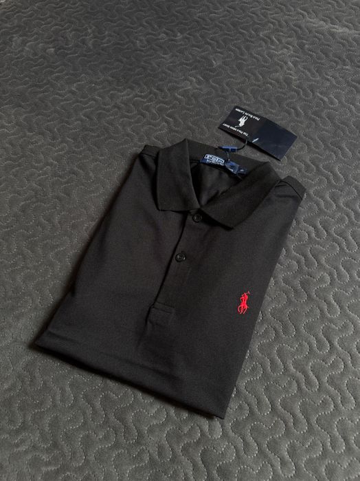 Polówka Ralph Lauren czarna DOSTAWA GRATIS